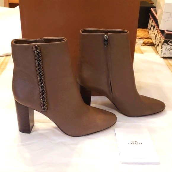 Coach brown Teagan leather boots - Picture 1 of 5